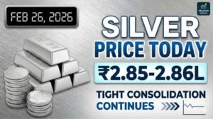 Silver Price Today Feb 26, 2026: Holds ₹2.85-2.86L — Tight Consolidation Continues