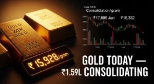 Gold Price Today India: ₹1.59L/10g Feb 22, 2026 — Consolidation After Rally
