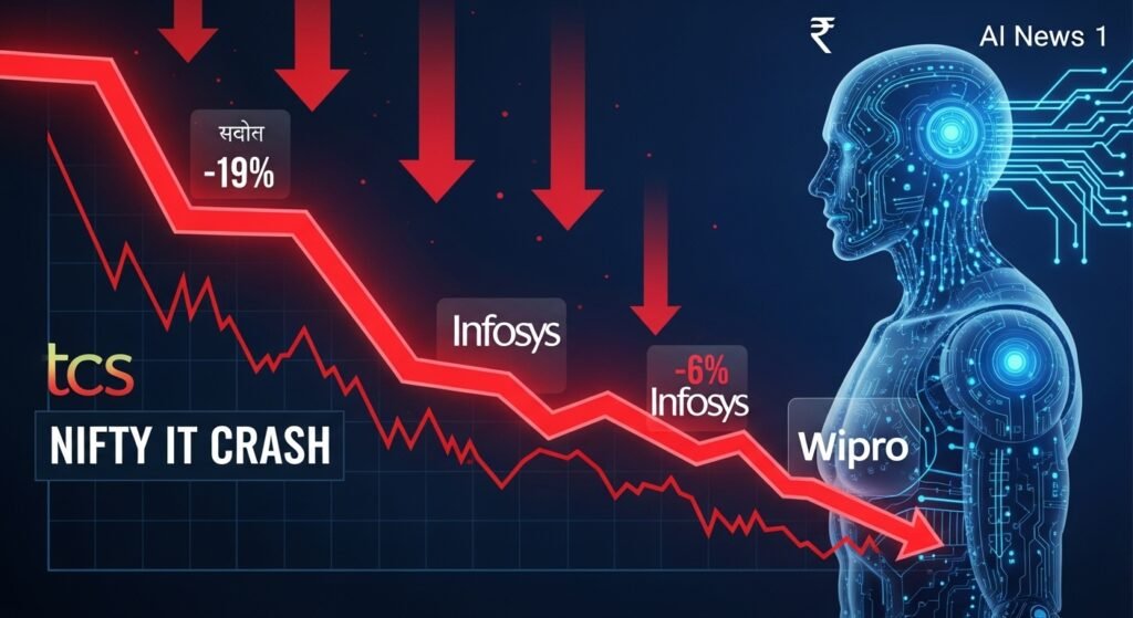 Current image: IT Stock Crash 2026: TCS, Infosys, Wipro Plunge 20% as AI Fears Grip Market — Should You Buy the Dip?